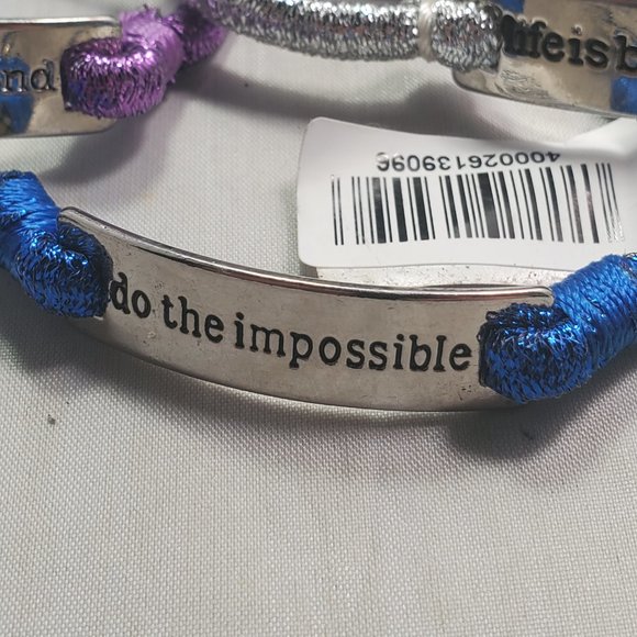 Charming Charlie 6 pc Inspirational charm stretch bracelet - Picture 7 of 12